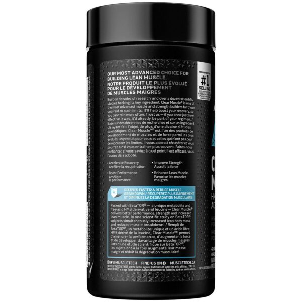 muscletech clear muscle ingredient